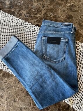 New! Citizens of Humanity Jazmin Ankle Cuffed Slim Straight Jeans 30 Pacifica